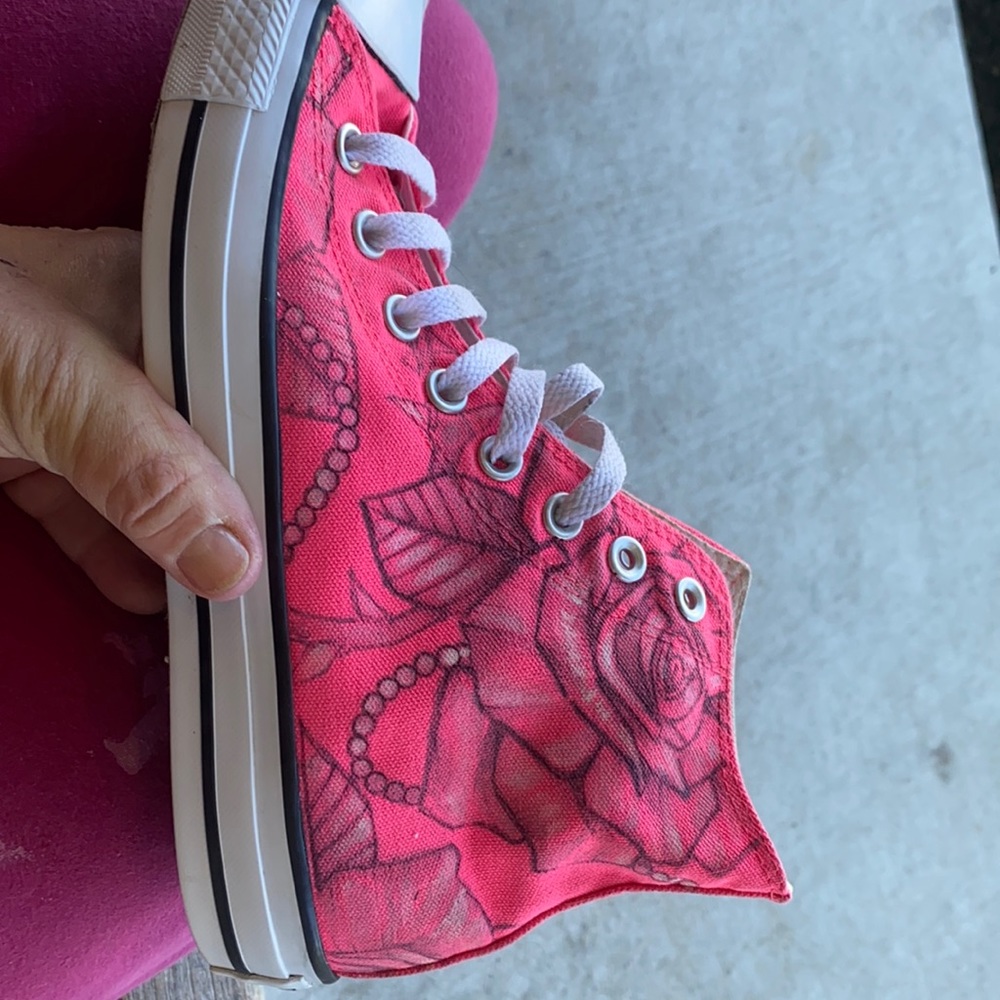 Converse Custom Pink Chuck Taylors (chucks)